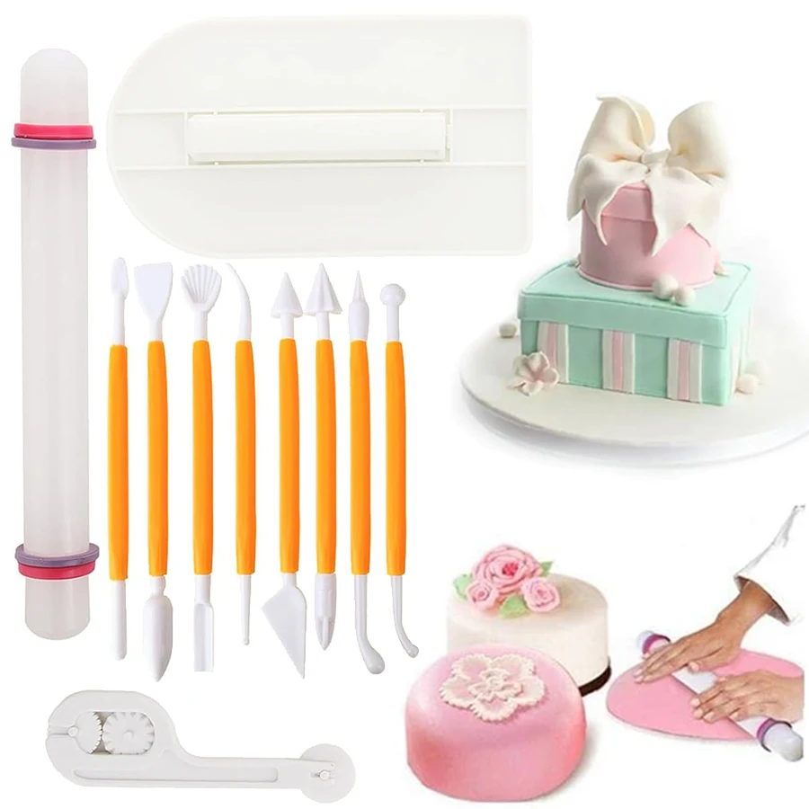 Fondant Smoother Set - 11 adet Fondan alet takımı Kek