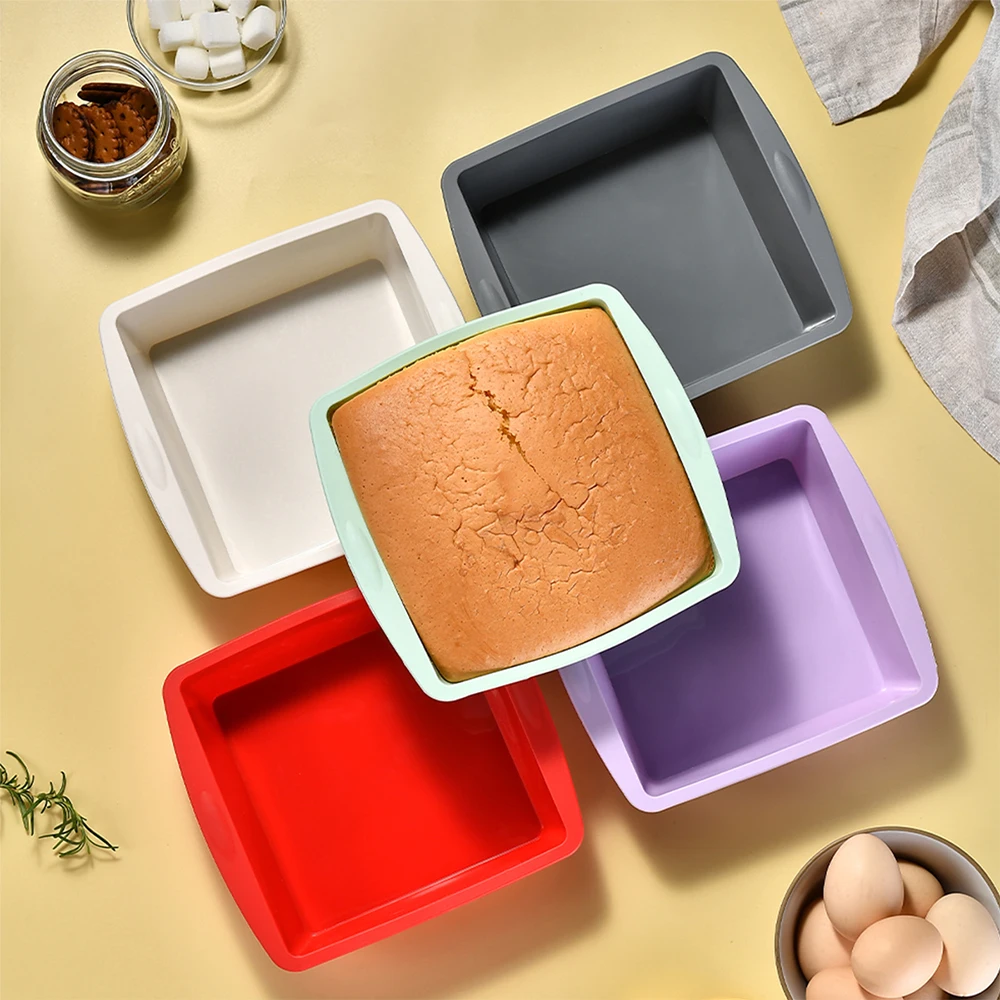 Kitchen Baking Utensils - 1/4 adet silikon kare kek kalıbı
