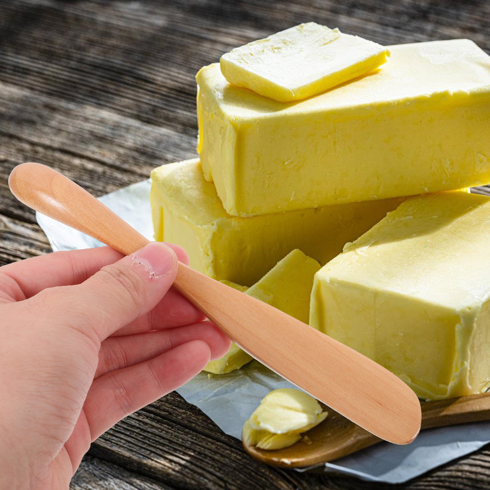 Kitchen Baking Utensils - 5 Parça Ahşap Mutfak Gereçleri Seti