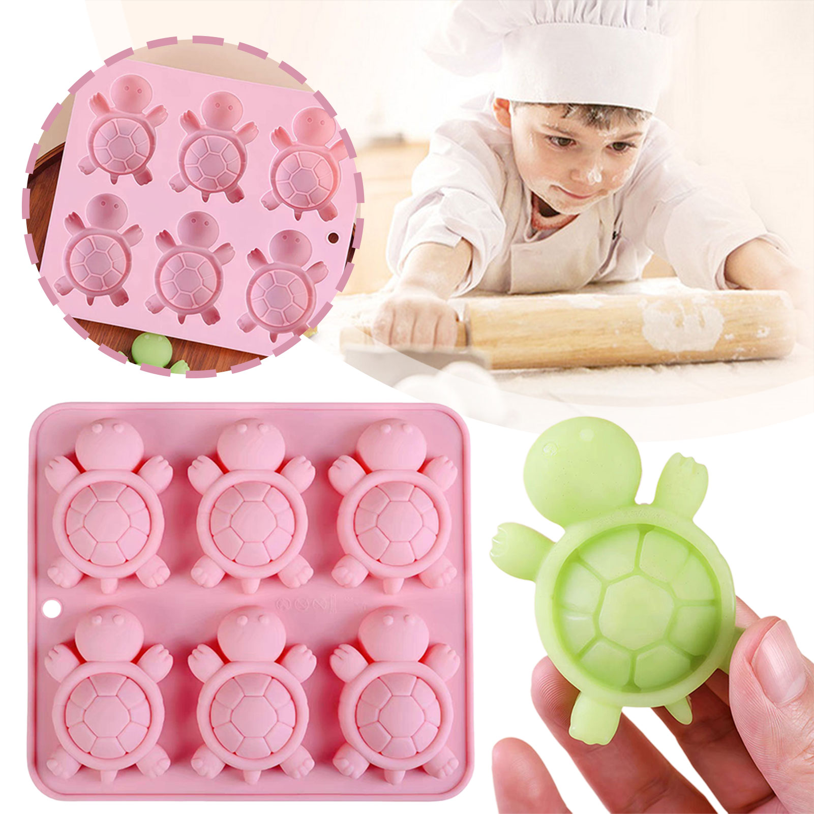 Kitchen Appliances For Baking - Kaplumbağalar buz tepsisi 3d kaplumbağalar deniz