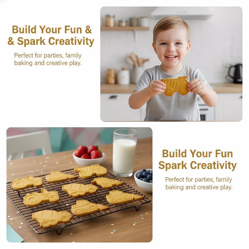 Kitchen Kids Baking Set - 3D Araç Kurabiye Kalıbı 4'lü Set