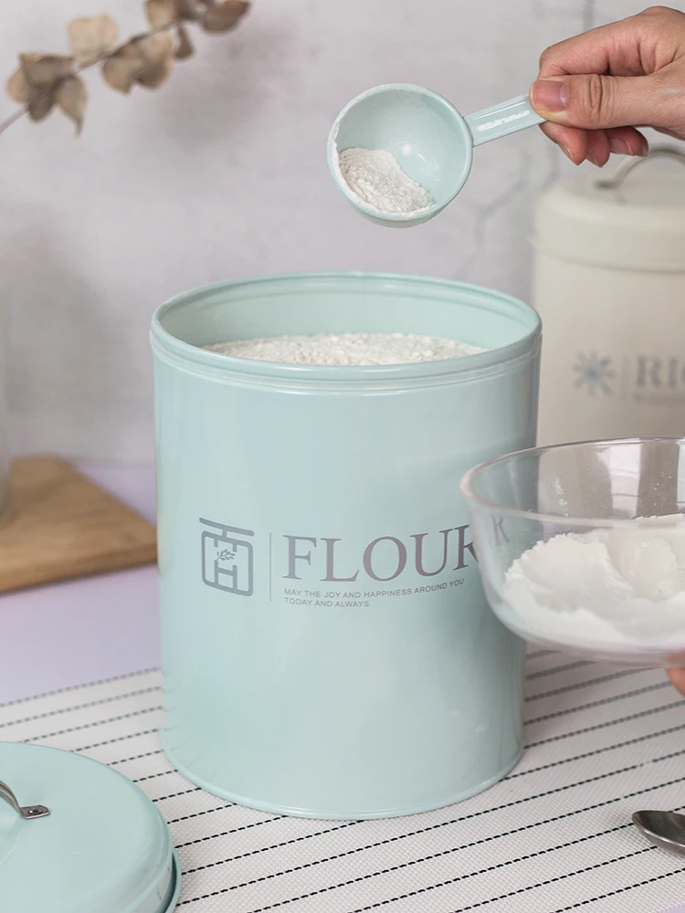 Kitchen Baking Storage Containers - Yuvarlak Tip Pişirme Un Saklama Kabı