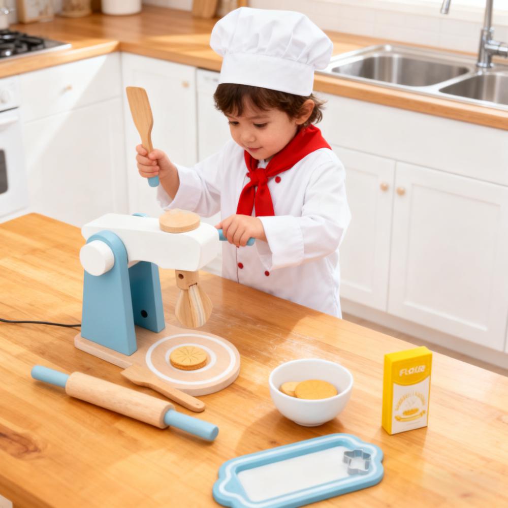 Kitchen Kids Baking Set - Ahşap Taklit Mutfak Oyun Seti Çocuklar