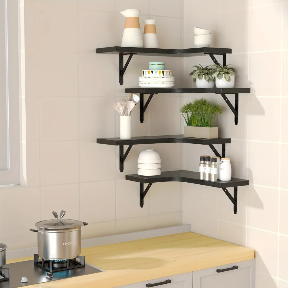 Doğal Ahşap Desenli Yüzer Rafl - Kitchen Uncle incelemesi ve fiyatı
