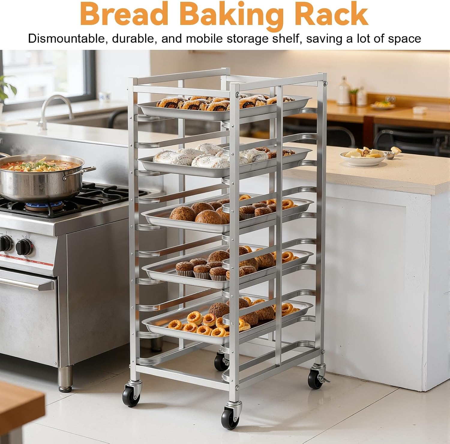 Tekerlekli Ticari Paslanmaz Çe - Kitchen Baking Cart incelemesi ve fiyatı