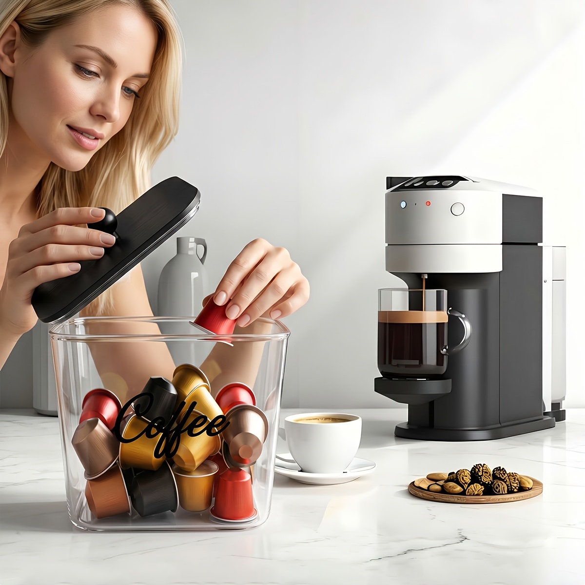 Kapaklı Kahve Kapsülü Tutucu P - Kitchen Zo incelemesi ve fiyatı