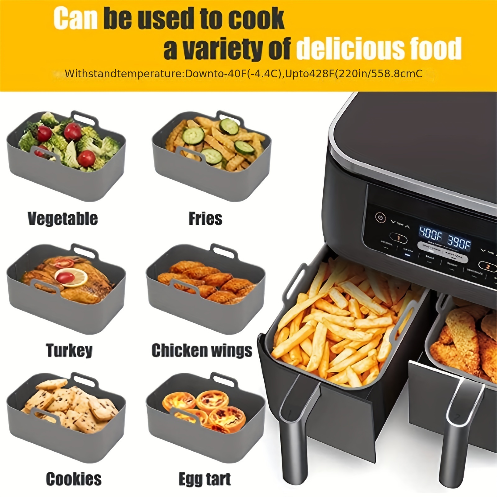 1/2 adet hava fritöz silikon t - Kitchen Oven Baking Pans incelemesi ve fiyatı