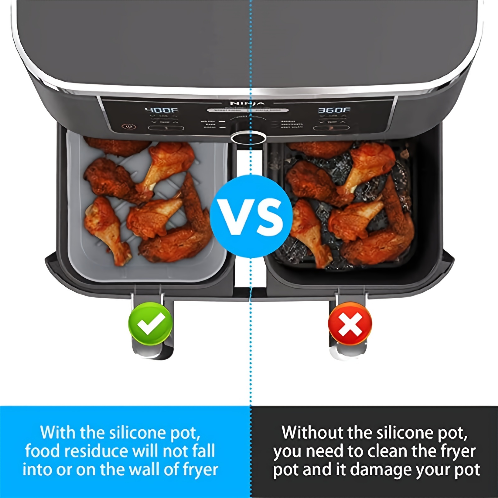 1/2 adet hava fritöz silikon t - Kitchen Oven Baking Pans incelemesi ve fiyatı