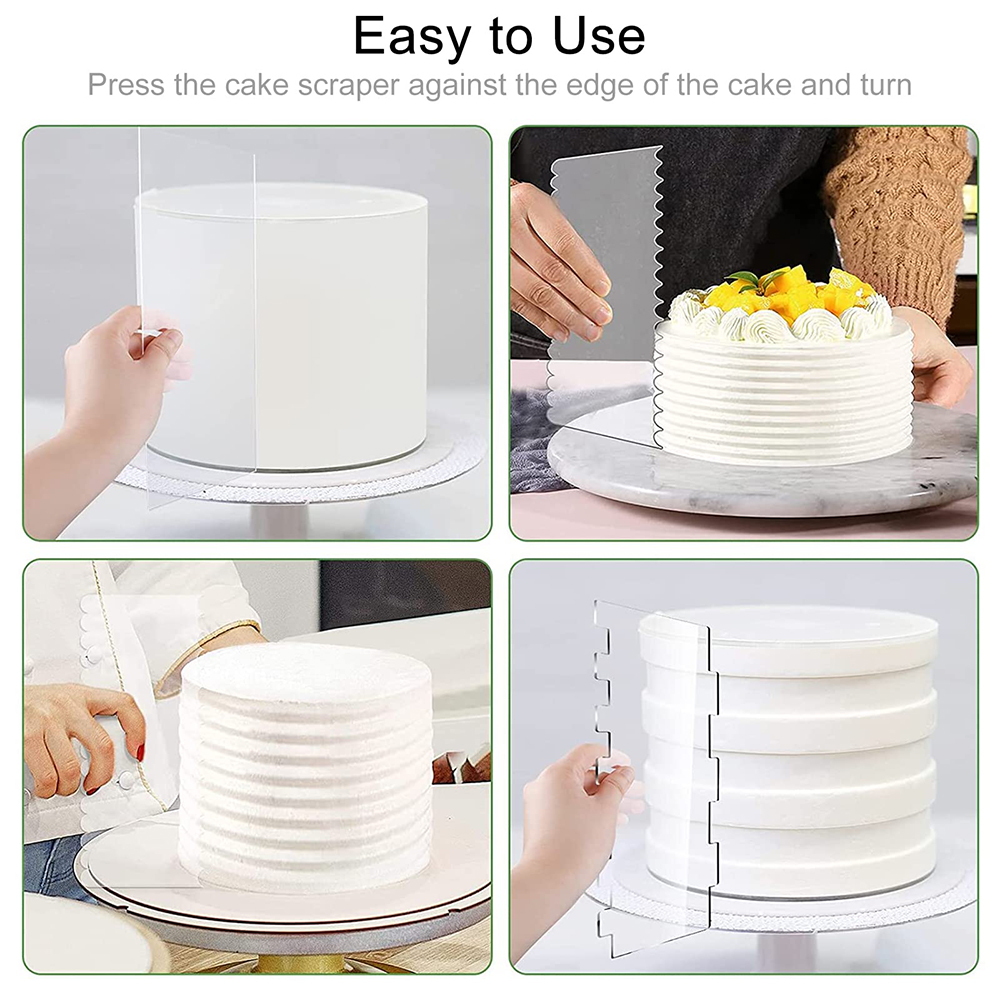 4/6 Adet Akrilik Kek Dekorasyo - Fondant Smoother Set incelemesi ve fiyatı