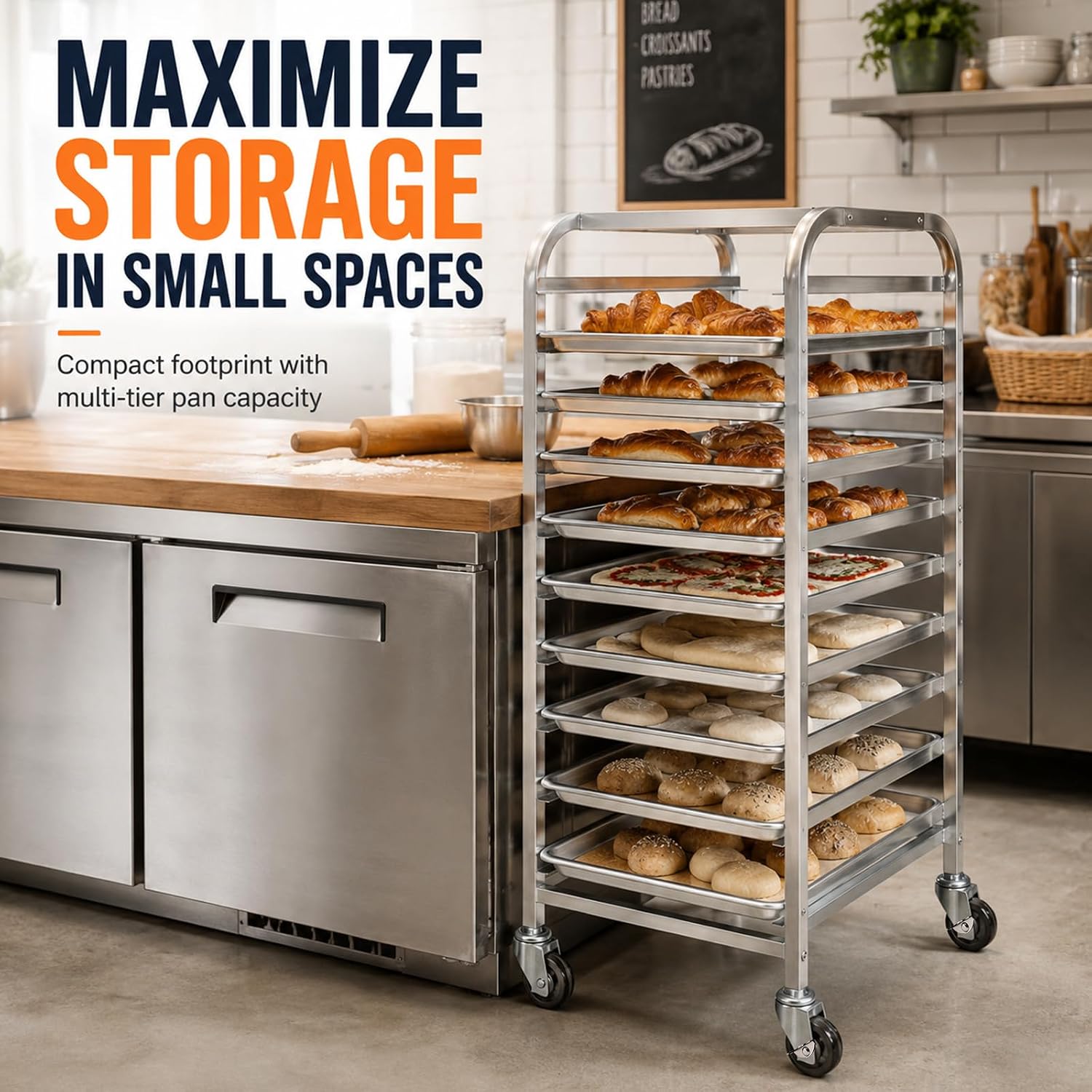 10 Katmanlı Paslanmaz Çelik Te - Kitchen Baking Cart incelemesi ve fiyatı